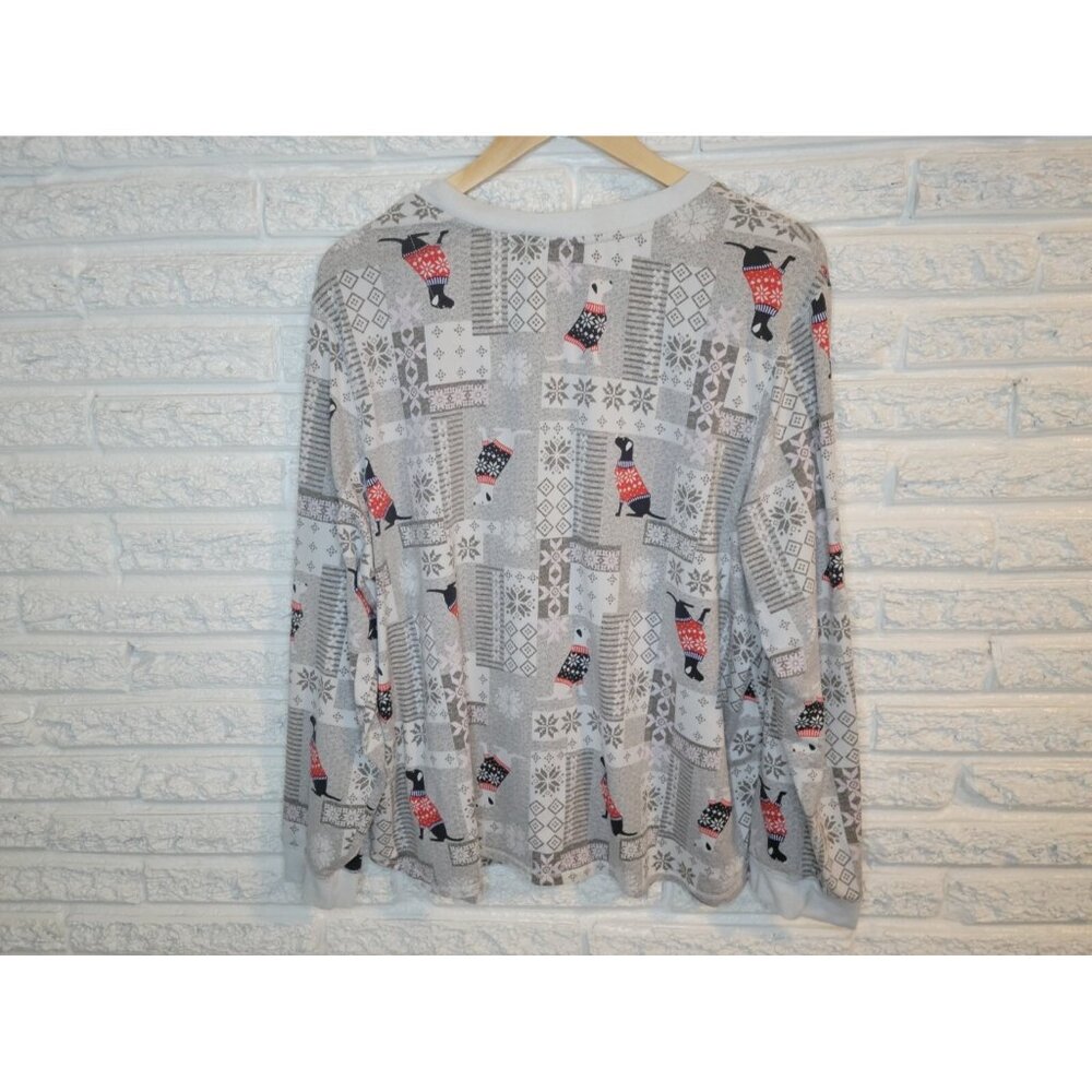 Secret Treasures Womens 3X Gray Retriever Dog Graphic Pajama Top NOV177E - Picture 5 of 8